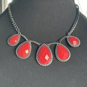 Women's Red and Black Jewellery